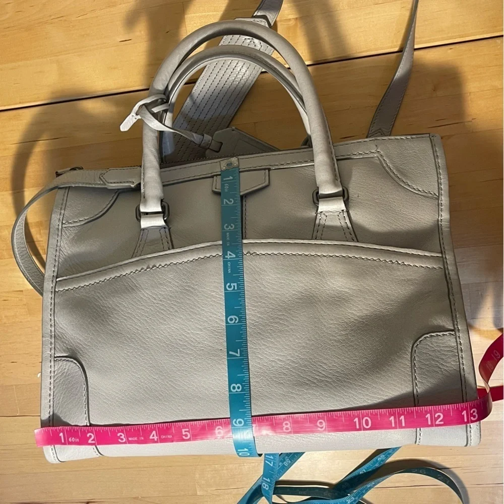 Reed Krakoff Gray Napa Pebbled Leather Satchel | Luxury Crossbody Bag